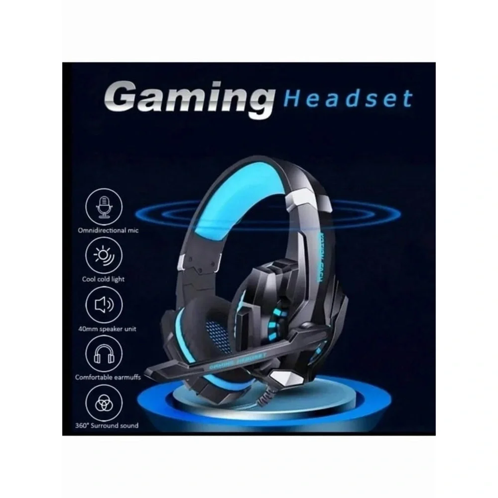 New Blue and Black Gaming Headset